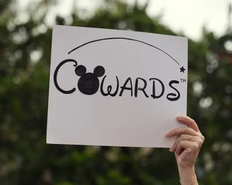 Numerous Rally Outside Disney Corporate Offices Regarding ‘Authoritarian’ Kimmel Suspension